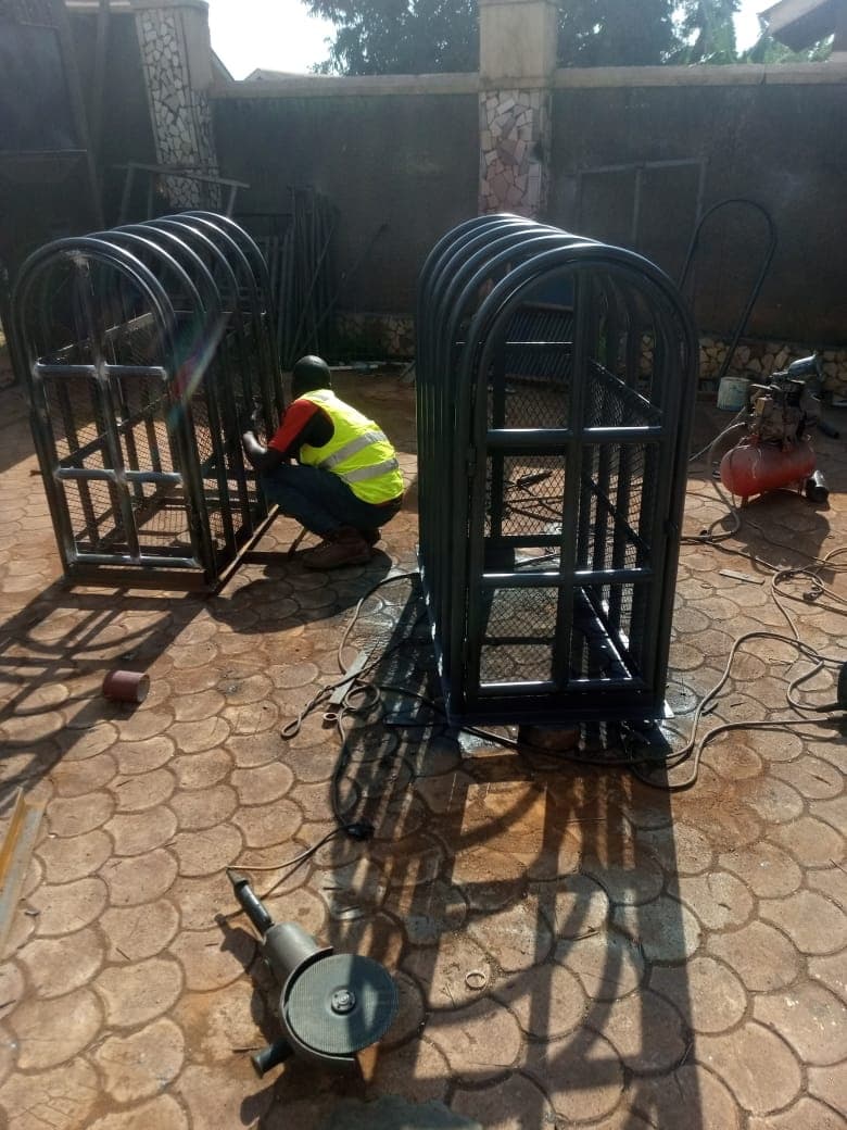 On-site metal fabrication of protective steel housings